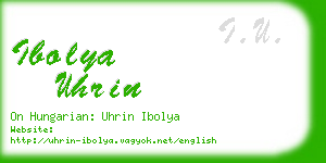 ibolya uhrin business card
